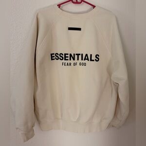 Fear of God Essentials Cream Crew neck in size L
